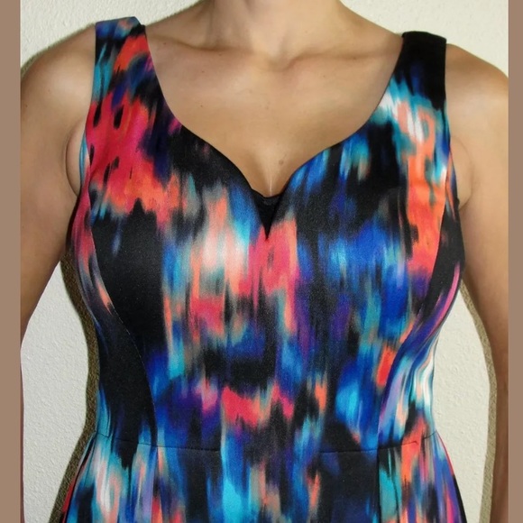 Calvin Klein women’s dress blue/orange/black - Picture 3 of 4